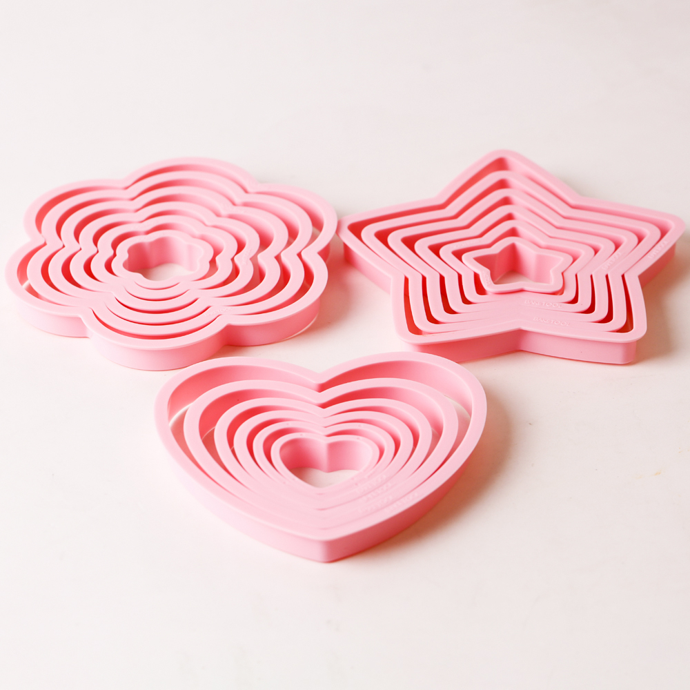 1set/3sets Pink Heart Star Flo - Kitchen Baking Set recension och pris