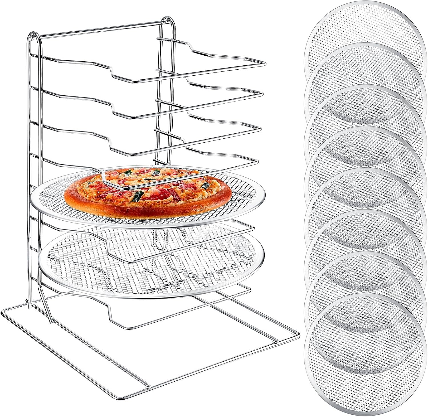 Pizza Rack 8 Tiered Stand With - Kitchen Baking Set recension och pris