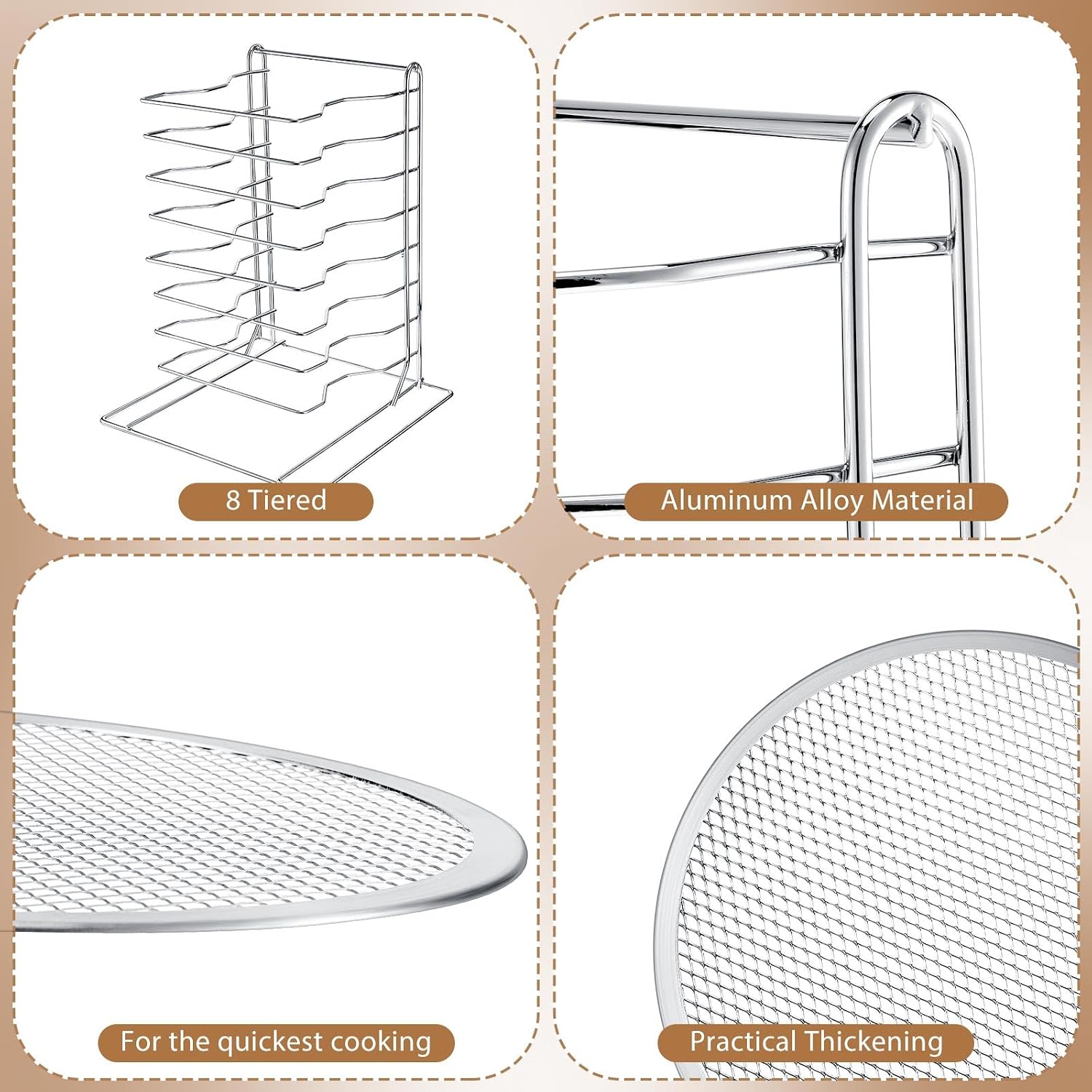 Pizza Rack 8 Tiered Stand With - Kitchen Baking Set recension och pris