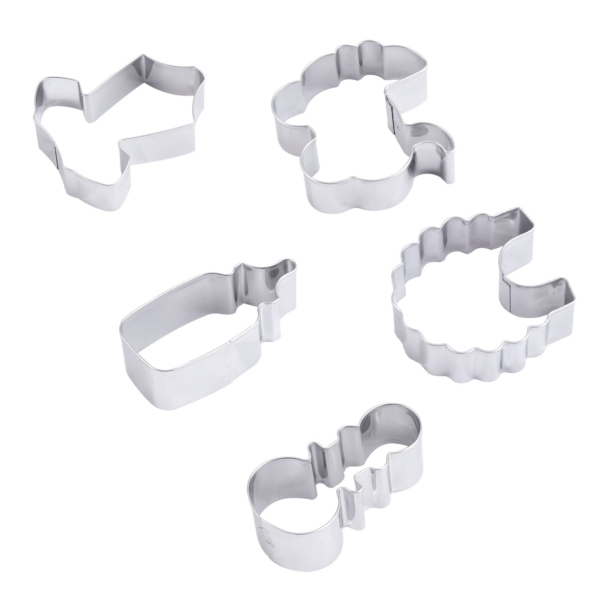 5Pcs Cookie Cutter Set Stainle - Kitchen Baking Set recension och pris