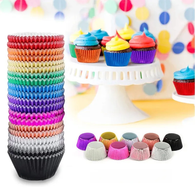 100 piece set of gold foil cup - Kitchen Baking Set recension och pris