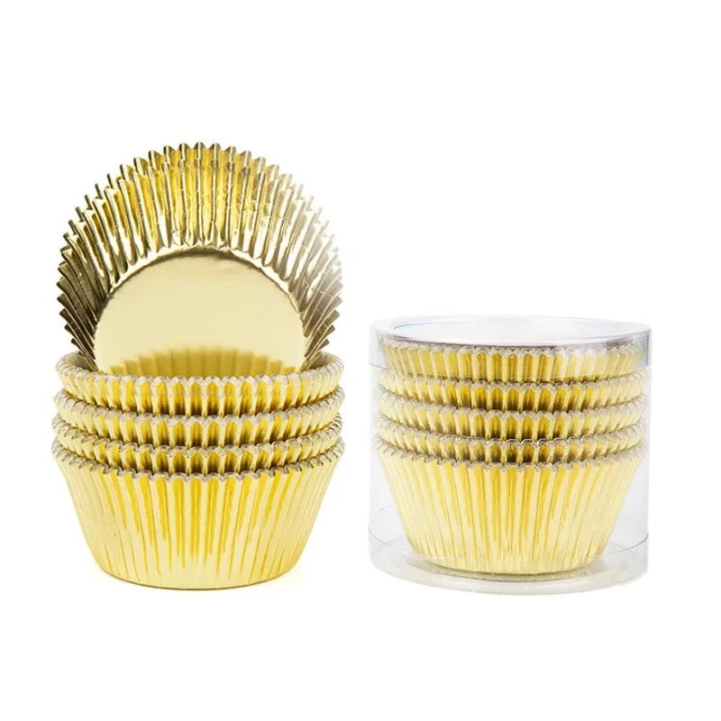 100 piece set of gold foil cup - Kitchen Baking Set recension och pris