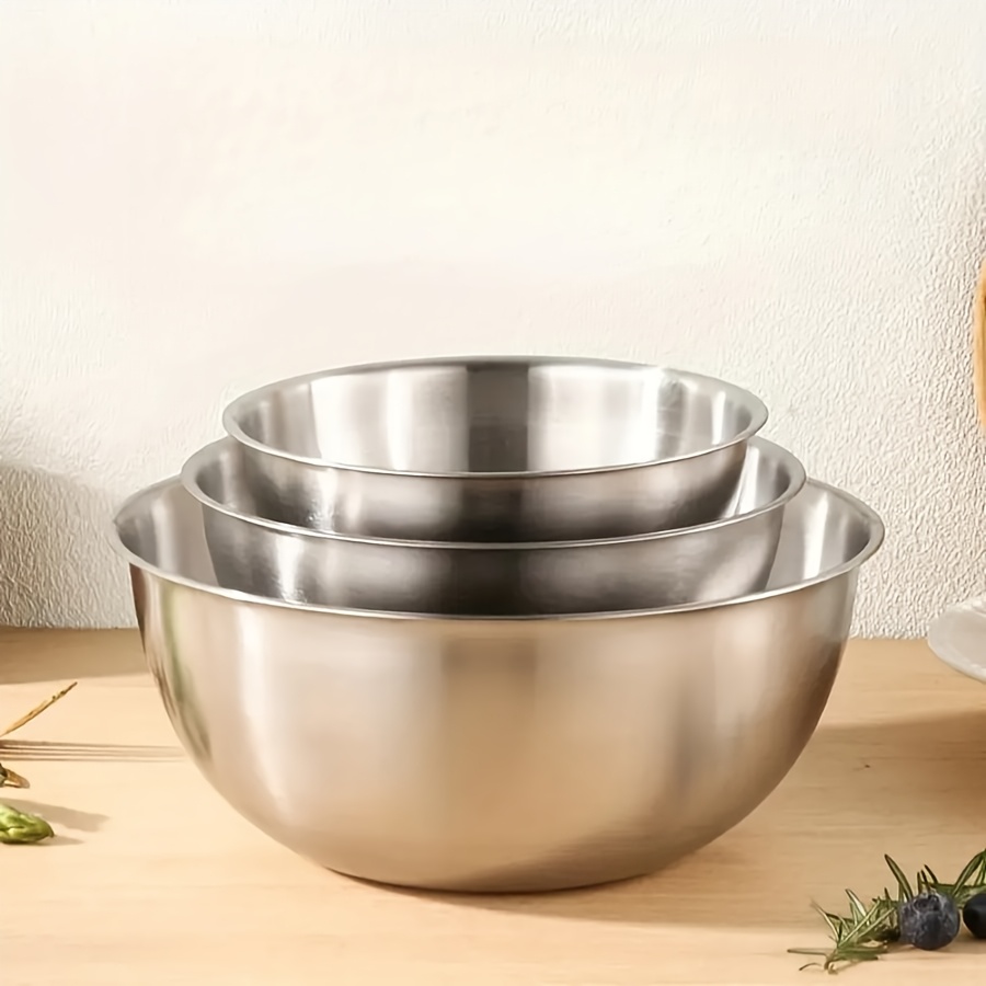 3pcs Stainless Steel Salad Bow - Kitchen Baking Set recension och pris