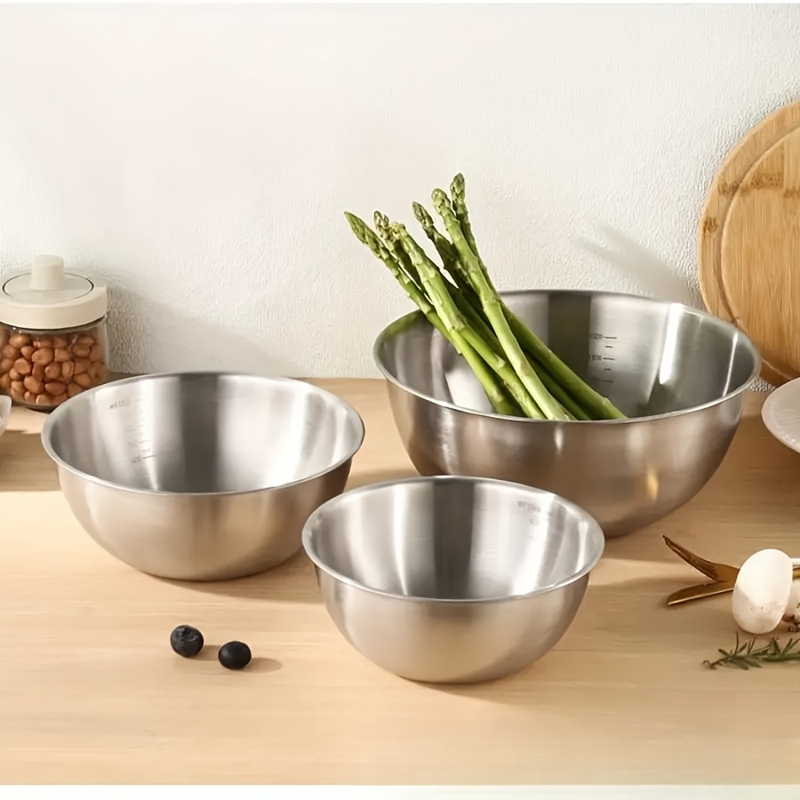 3pcs Stainless Steel Salad Bow - Kitchen Baking Set recension och pris
