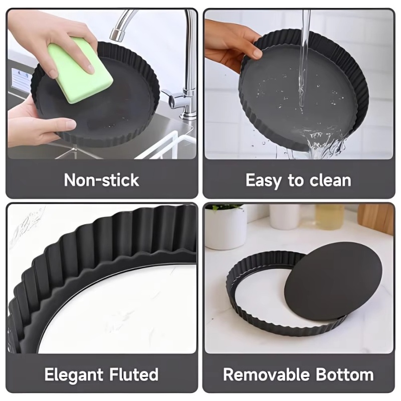 1pc Removable Bottom Fluted Ta - Kitchen Baking Set recension och pris